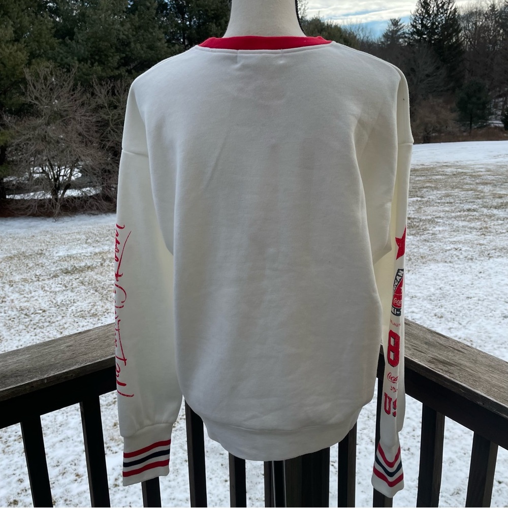 Revolve Laundry Room sweatshirt top crew Coca Cola Coke American ski team small - Picture 6 of 12